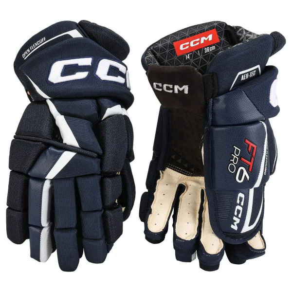 Перчатки CCM JETSPEED FT6 PRO SR (NAV/WHT 14")